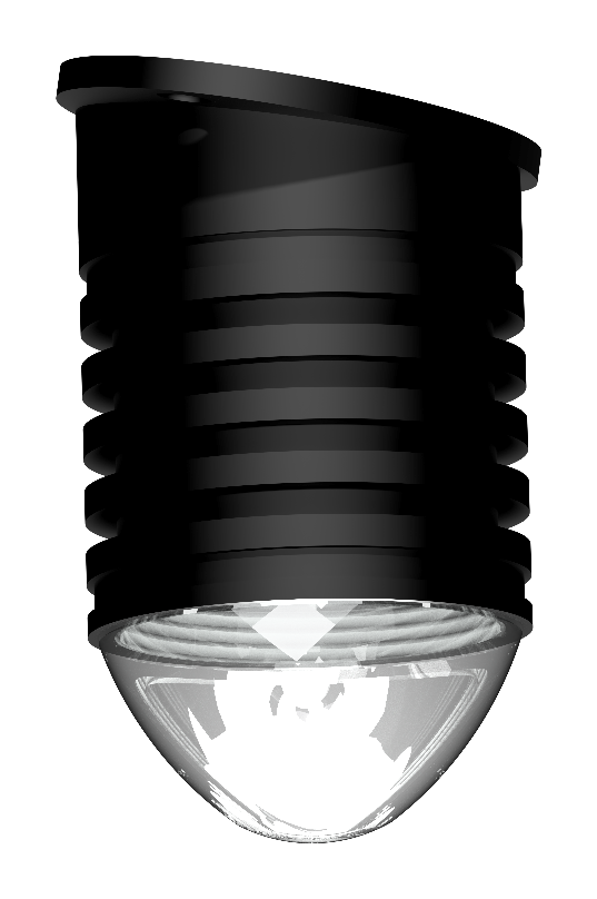 6W Spreader Light, dimmable, 6° reflector (blk)